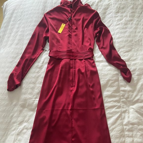 Alexa Admor Crandberry high neck silk dress!  New with tags! - Picture 3 of 6